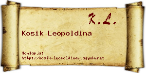 Kosik Leopoldina névjegykártya